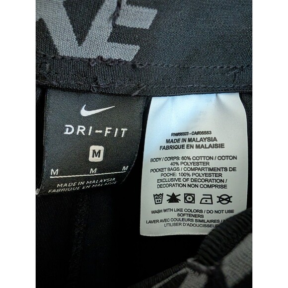 Nike Dri Fit Pull On Cotton Training Shorts Mens Medium Pockets Drawstring Waist - Picture 6 of 6